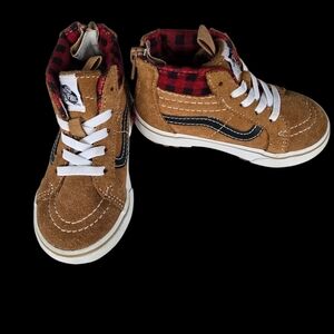 Vans Brown and White Kids Sneakers